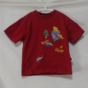 WINKZ | size 4 | Red Children's T-Shirt | Lizard Hide 'N Seek Graphics